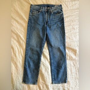 H&M High Rise Vintage Slim Denim Blue Jeans sz US 8